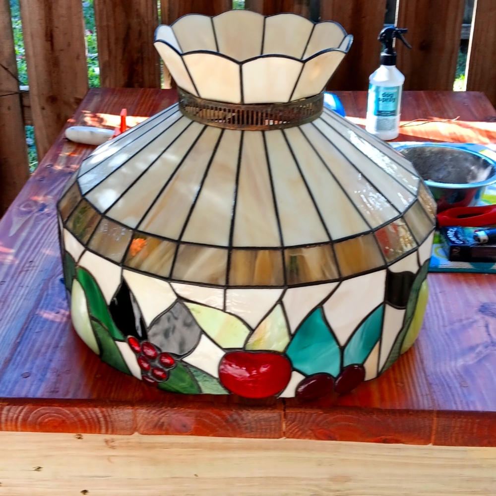 Stain glass chandelier